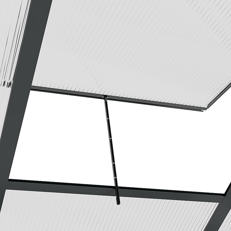 Outsunny Polycarbonate Walk-In Greenhouse for Outdoors - CLEAR