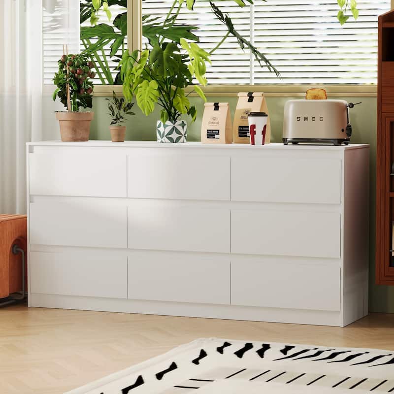 9-Drawer Storage Dresser for Bedroom and Living Room - Two Color Options