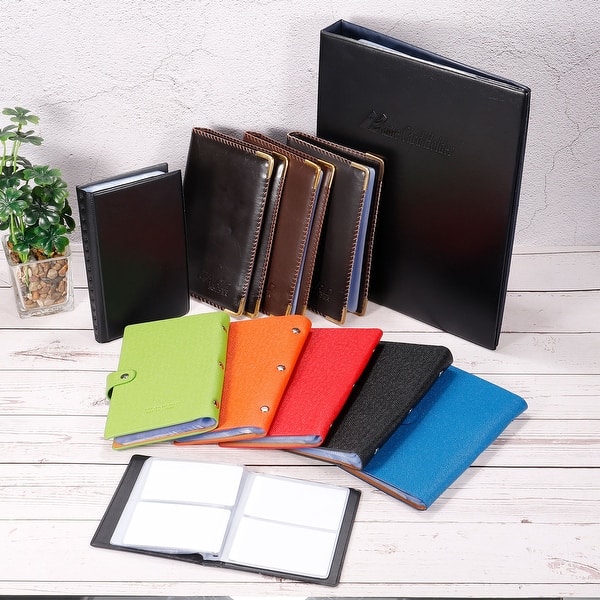 PU Leather Business Card Holder Binder Book File Sleeve 600 Pockets