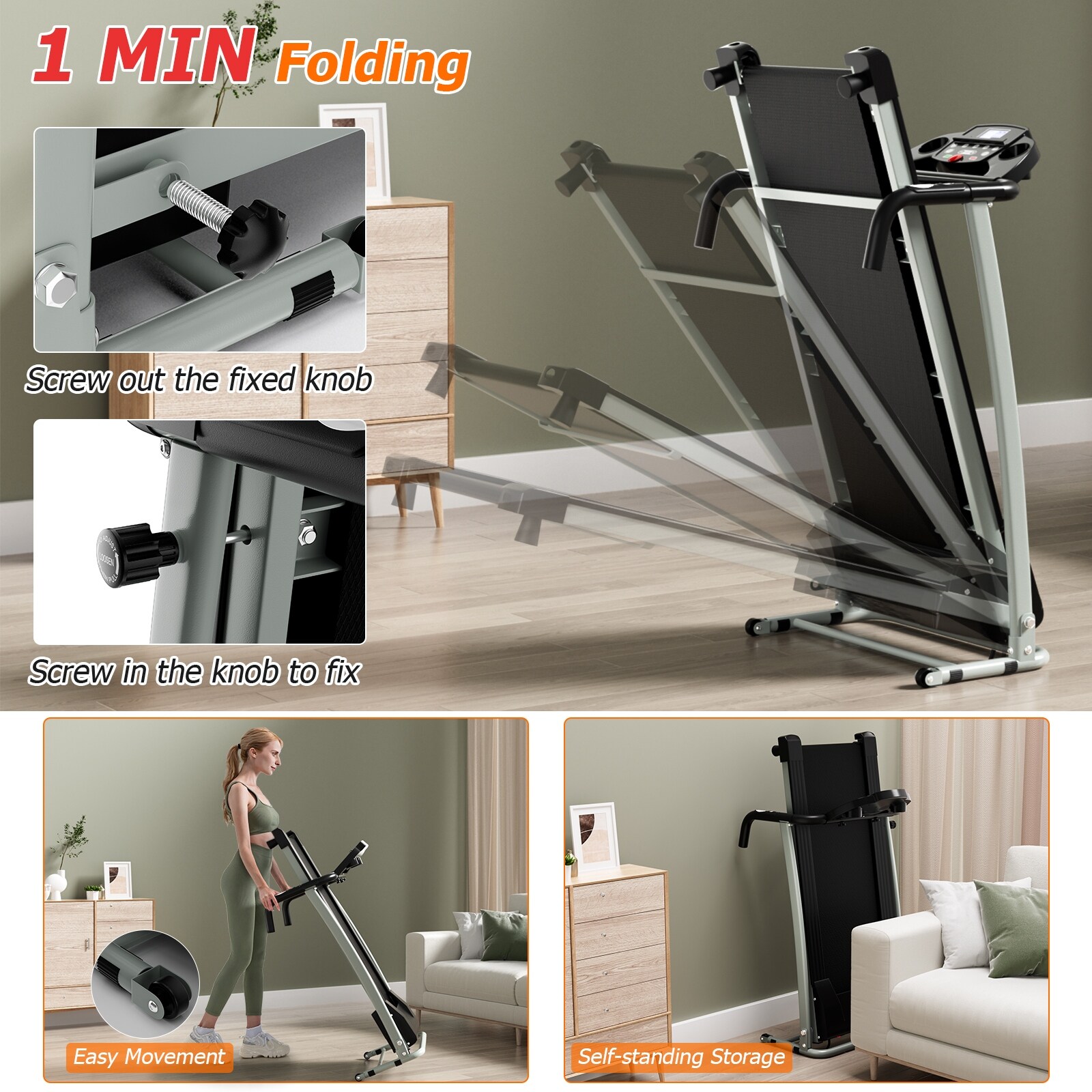 Costway 800w folding treadmill store electric