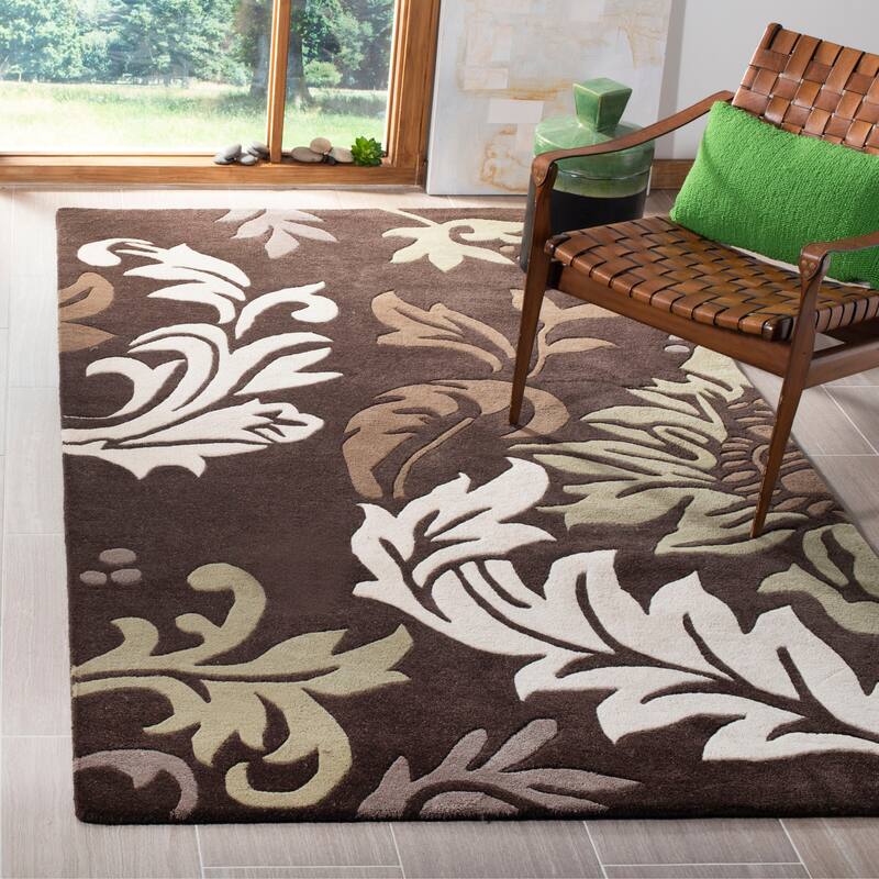 SAFAVIEH Handmade Soho Kristyn N.Z. Wool Rug - 3'6" x 5'6" - Brown/Multi
