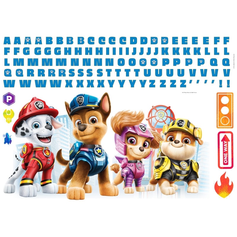 Paw Patrol Peel And Stick Giant Wall Decals With Alphabet by RoomMates
