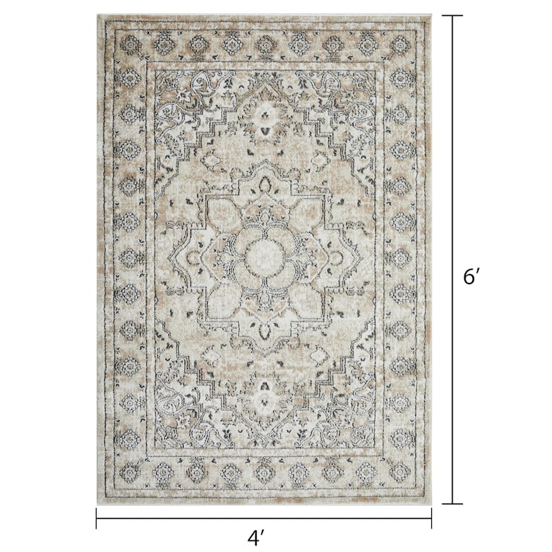 Loomaknoti Kehleigh Avalie Cream Area Rug