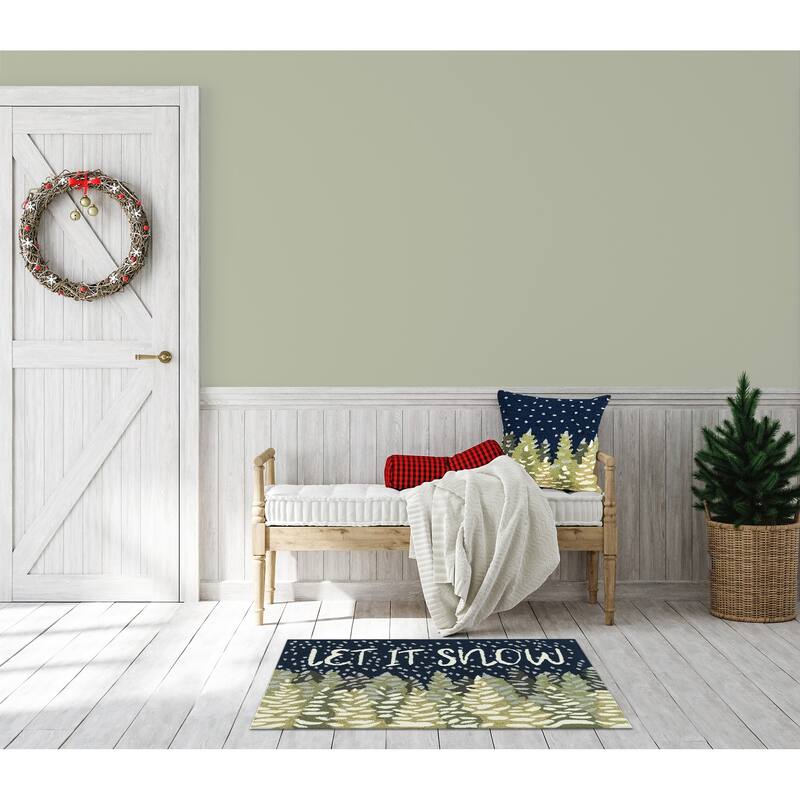 Liora Manne Frontporch Let It Snow Indoor/Outdoor Rug