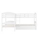 preview thumbnail 5 of 43, Twin L-Shaped Bunk bed with Trundle and Full-length Guardrail