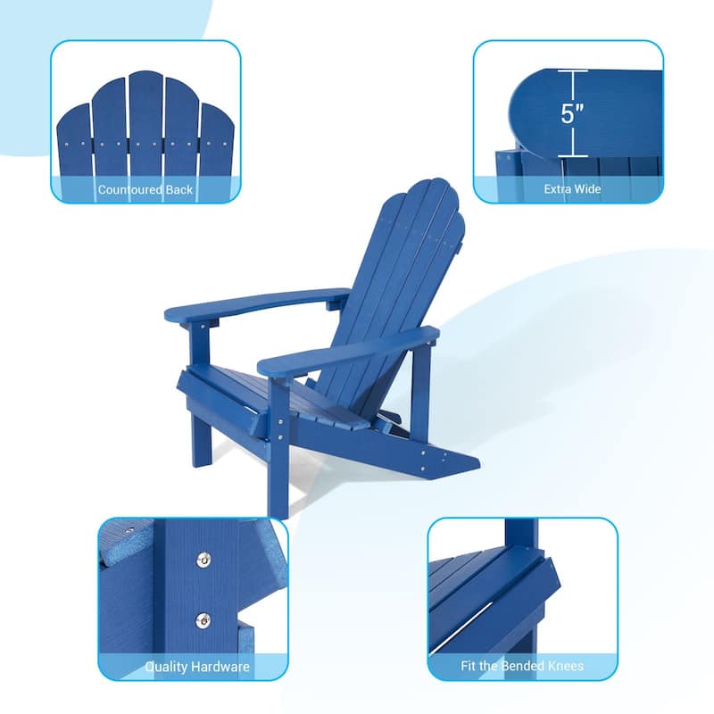 BONOSUKI Patio Adirondack Chairs Weather-resistant(Set of 2)