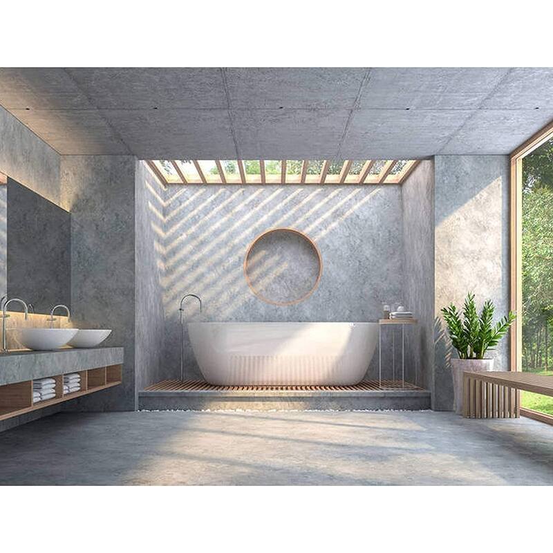 Vanity Art 67.7" Freestanding Acrylic Bathtub Modern Stand Alone Soaking Tub with Chrome Finish Easy to Install & Pop-up Drain