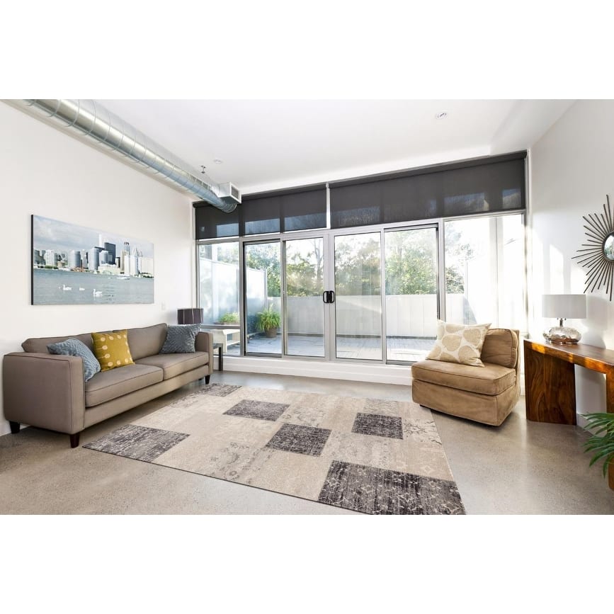 Luxe Weavers Diana Collection Grey 8x10 Geometric Area Rug - 8' x 10'/Surplus