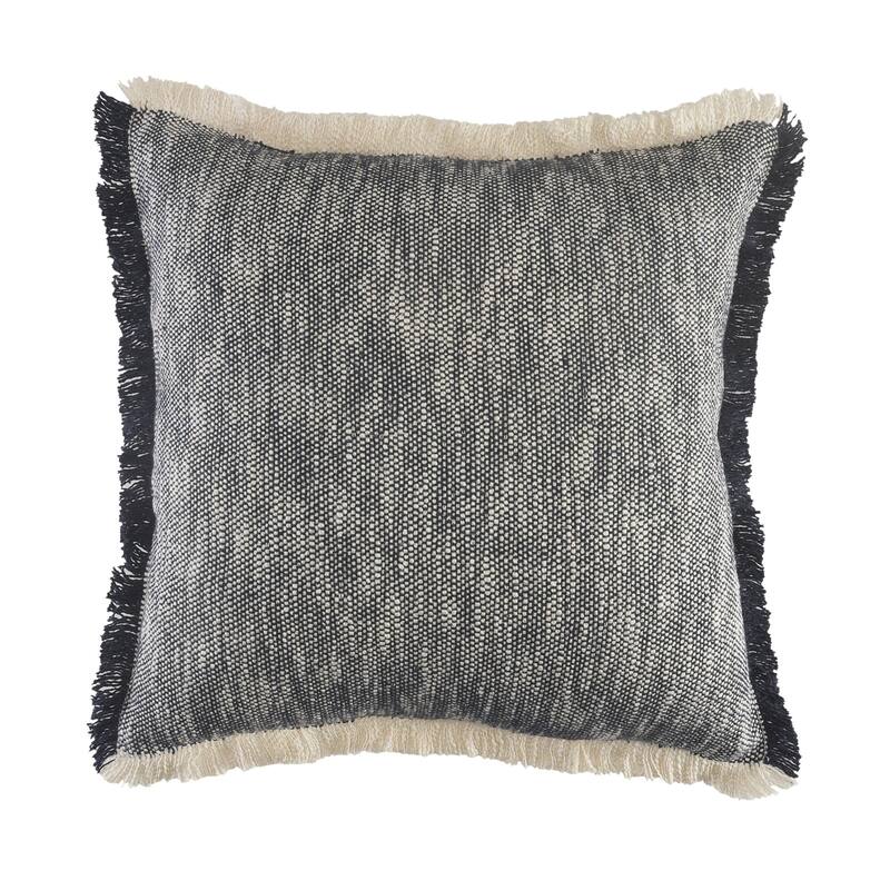 Sevita Two-Tone Cotton Fringe Throw Pillow