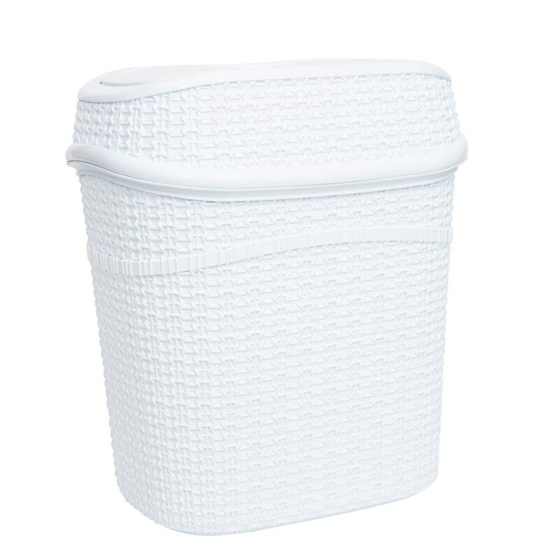 Bath Bliss 9.5 Liter Sailor Knot Swing Top Waste Bin