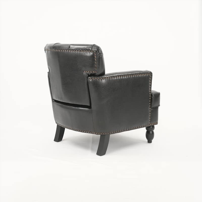 PU Accent Chair With Wood Legs