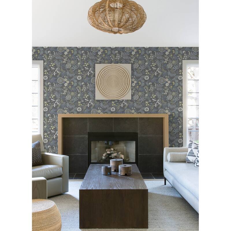 Scott Living Marilyn Light Grey Floral Trail Wallpaper