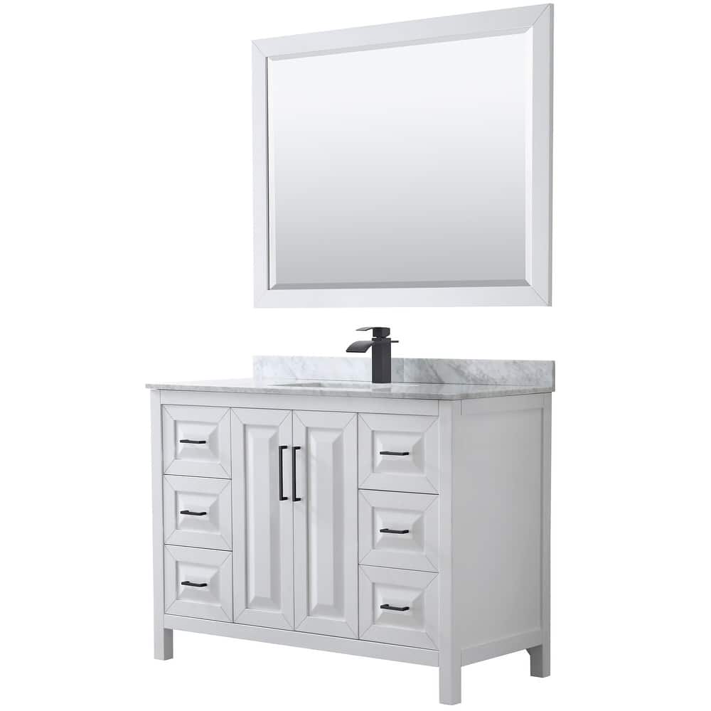 Wyndham Collection Daria 48" Free Standing Single Vanity Set with MDF
