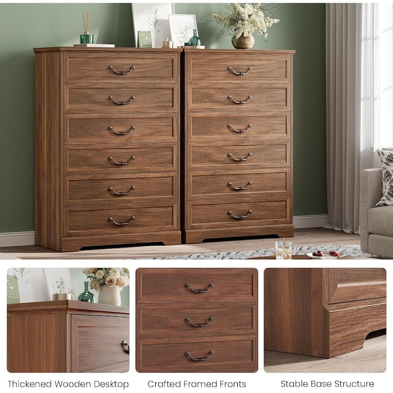 Farmhouse Drawers Dresser for Bedroom Storage Dressers Organizer