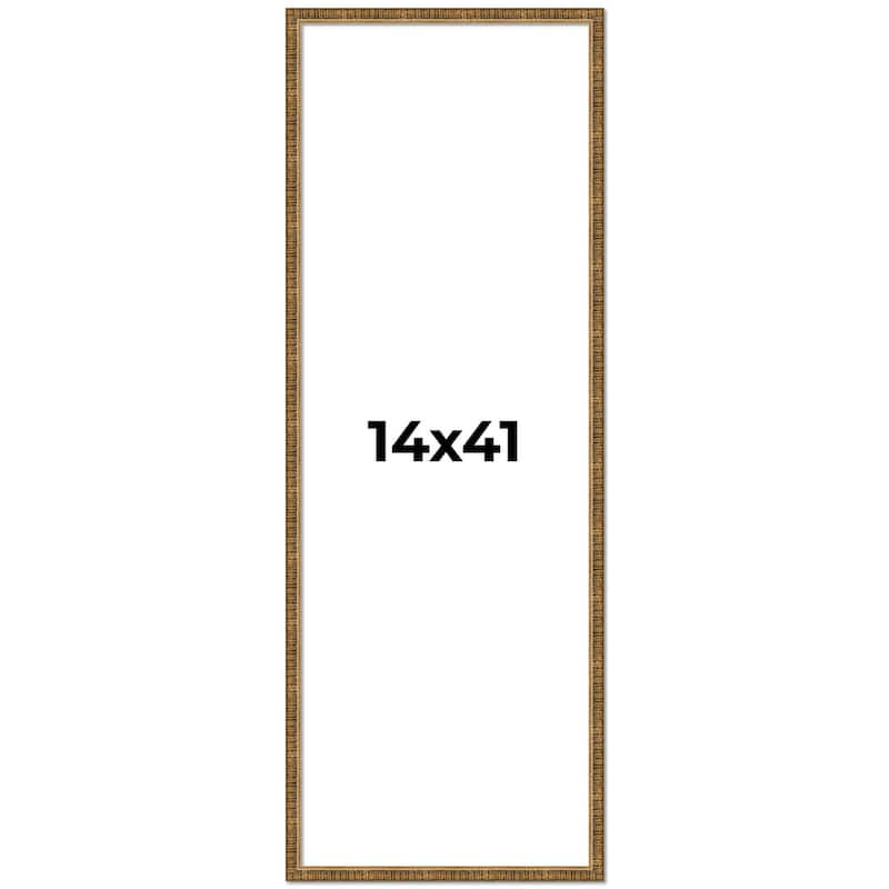 14x41 Frame Gold Kingsley Distressed Solid Wood Picture Frame Width