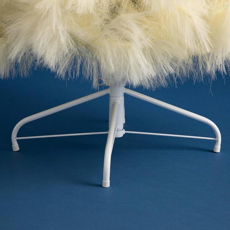 4ft. Artificial Off-White Pampas Grass Christmas Tree - Unique Festive Holiday X-Mas Accent