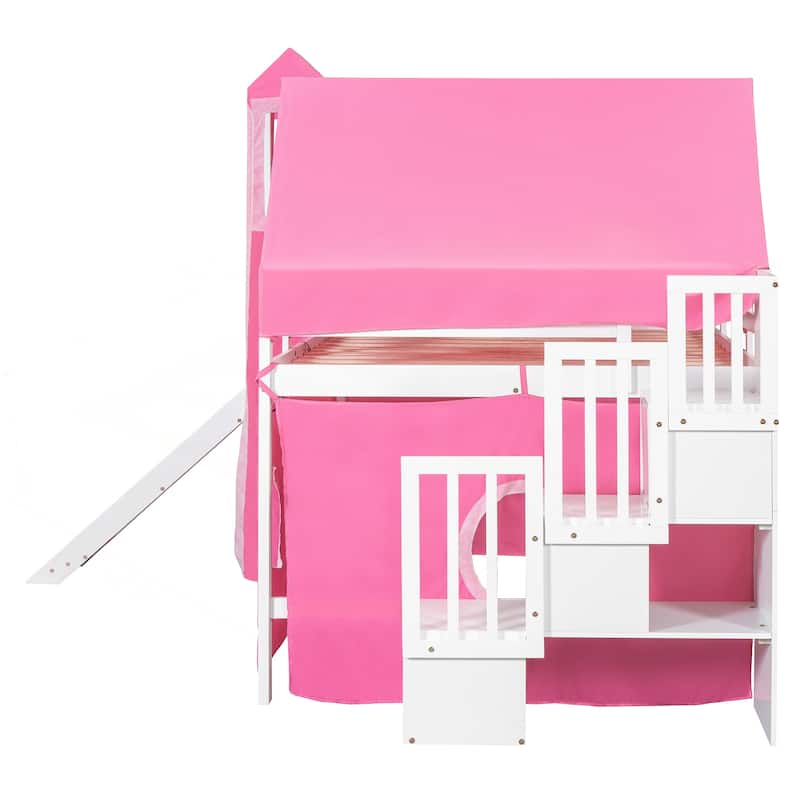 Unique Loft Bed with Tent and Tower for Kids' Fun and Comfort