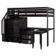 preview thumbnail 45 of 56, Twin Loft Bed w/Stairs, Bookshelf, Drawers, Desk & Wardrobe, Space-Saving for Kids & Teens.