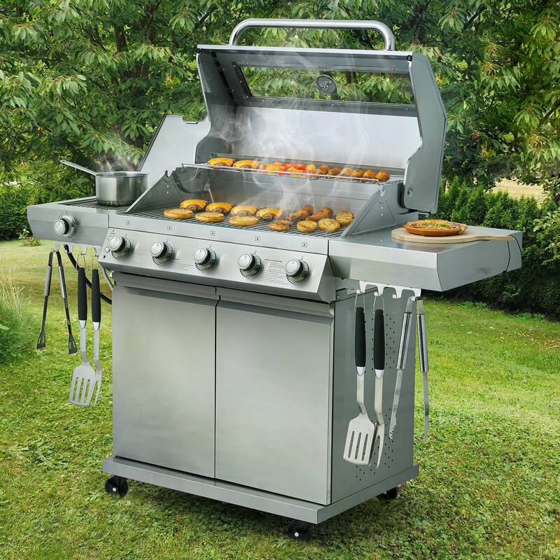 Royal Gourmet Deluxe Stainless Steel 5-Burner Gas Grill