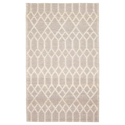 ECARPETGALLERY Braid weave Sienna Grey Wool Rug - 5'0 x 8'1