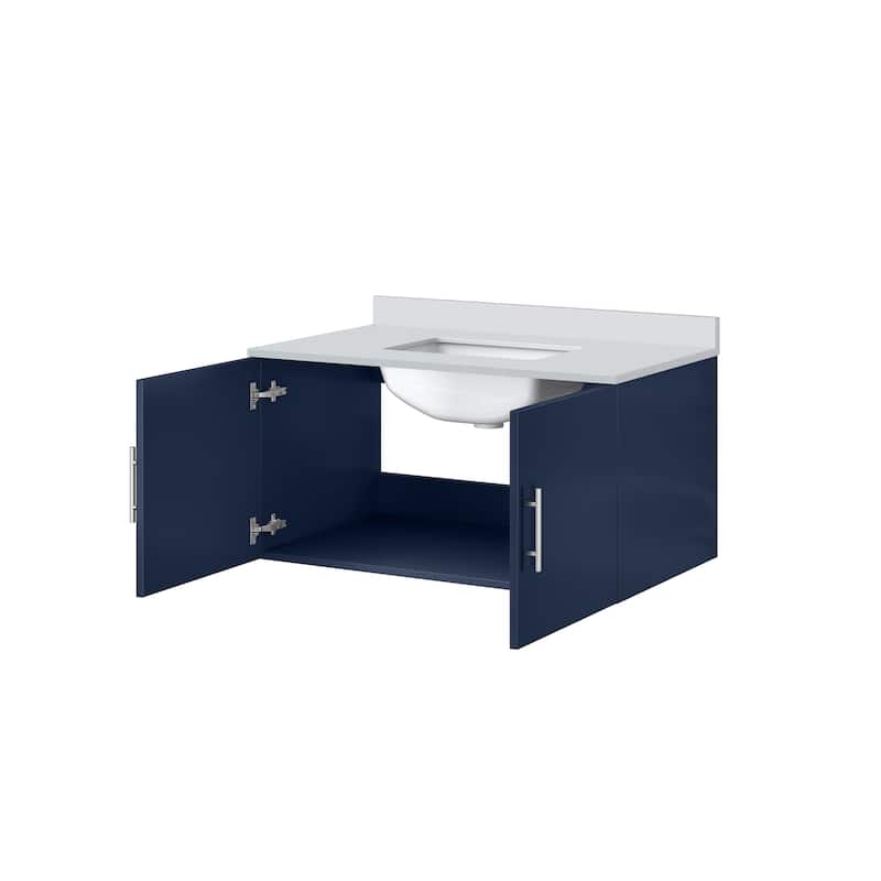 Geneva Bath Vanity with Quartz Top & Sink