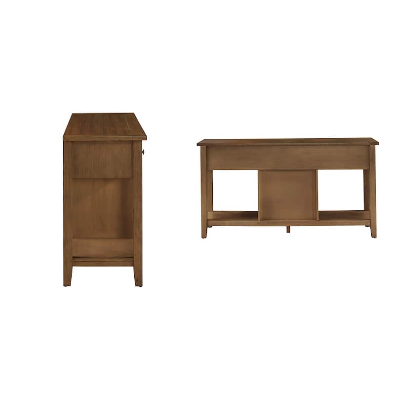 Ronda Two-Tone Wood Wine Rack Buffet Server