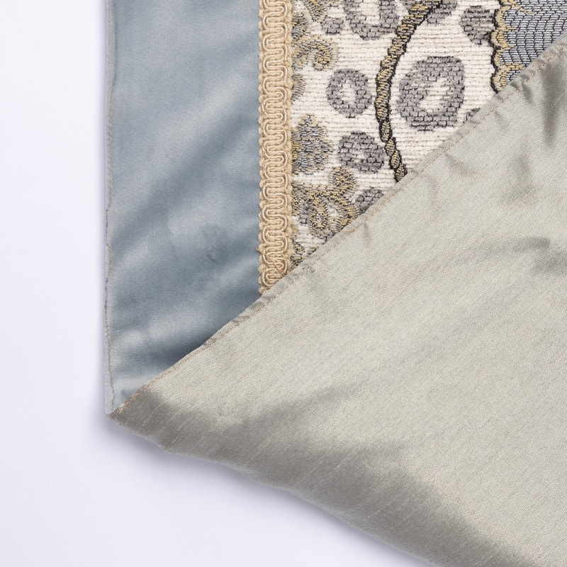 Thread & Weave Bristol -- pieced velvet & chenille long table runner, Bluestone - 108"