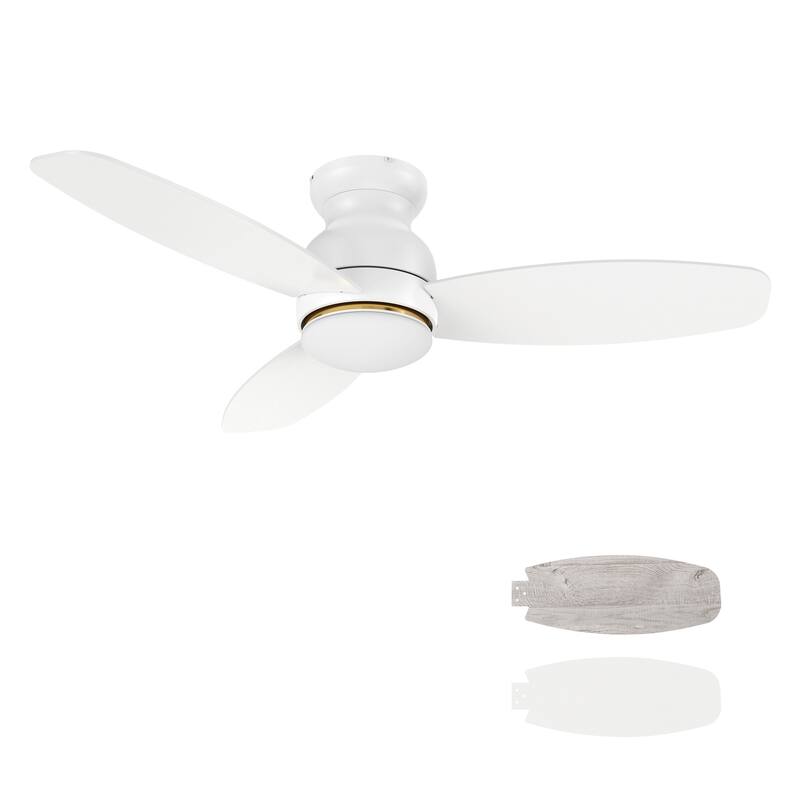 CARRO Reed 48" Indoor Ceiling Fan with LED Light and Remote - N/A