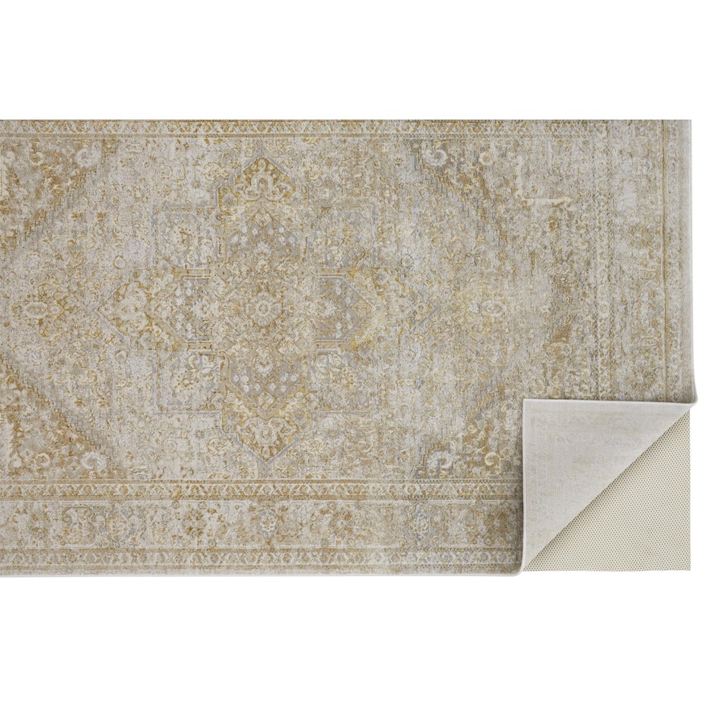 Zikaq Floral Stain Resistant Area Rug By HomeRoots - 5' x 8'