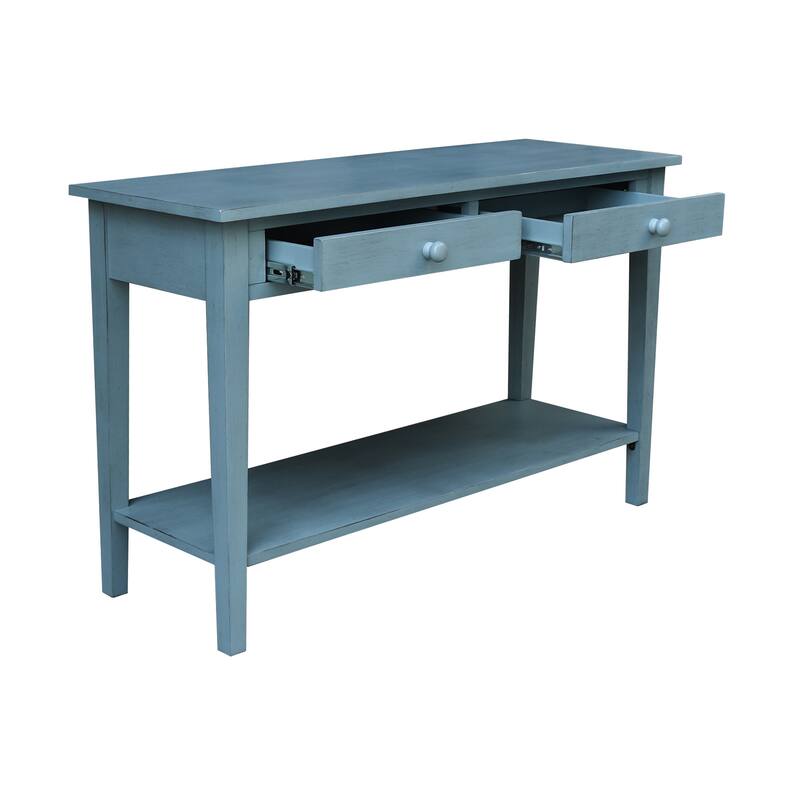 Spencer Solid Parawood Sofa Server Table - 48 in. W x 17 in. D x 30 in. H