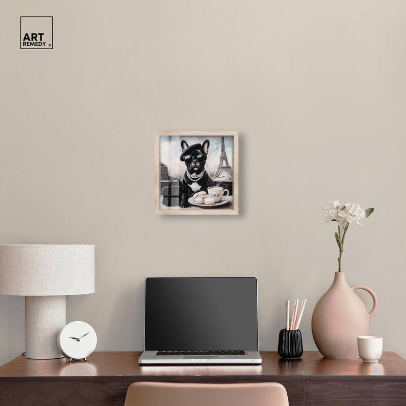 Frenchie in Paris Treats Shadowbox by Art Remedy