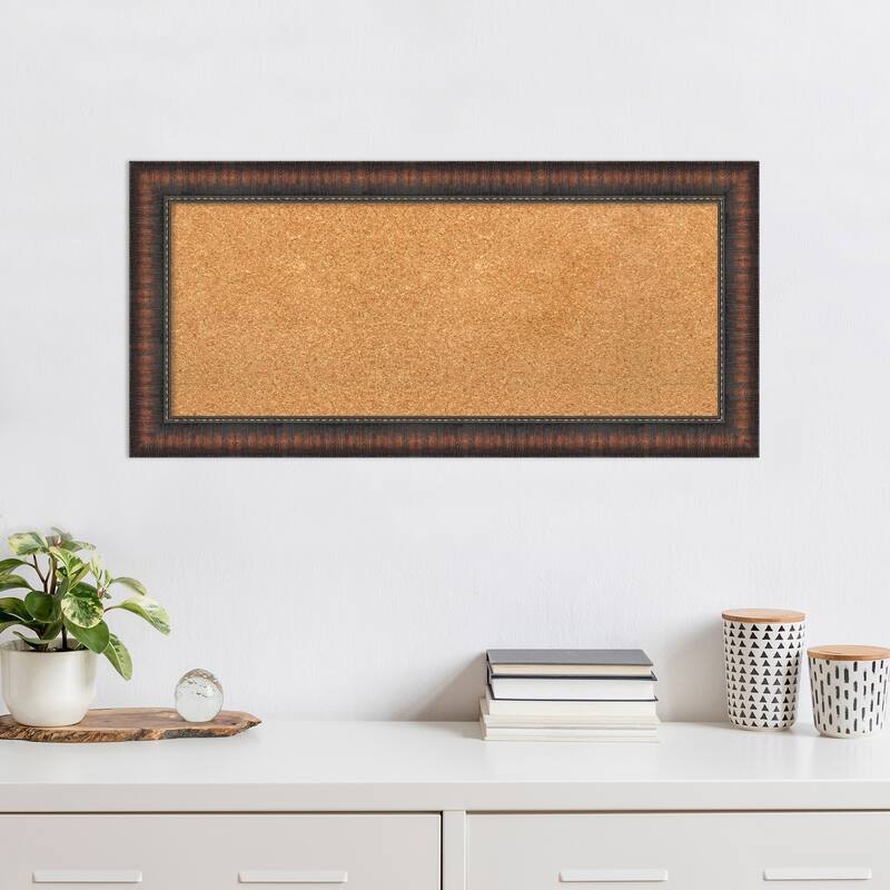 Caleb Brown Framed Natural Corkboard Bulletin Board