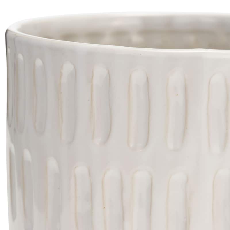 Sagebrook Home Ceramic Planter with Saucer