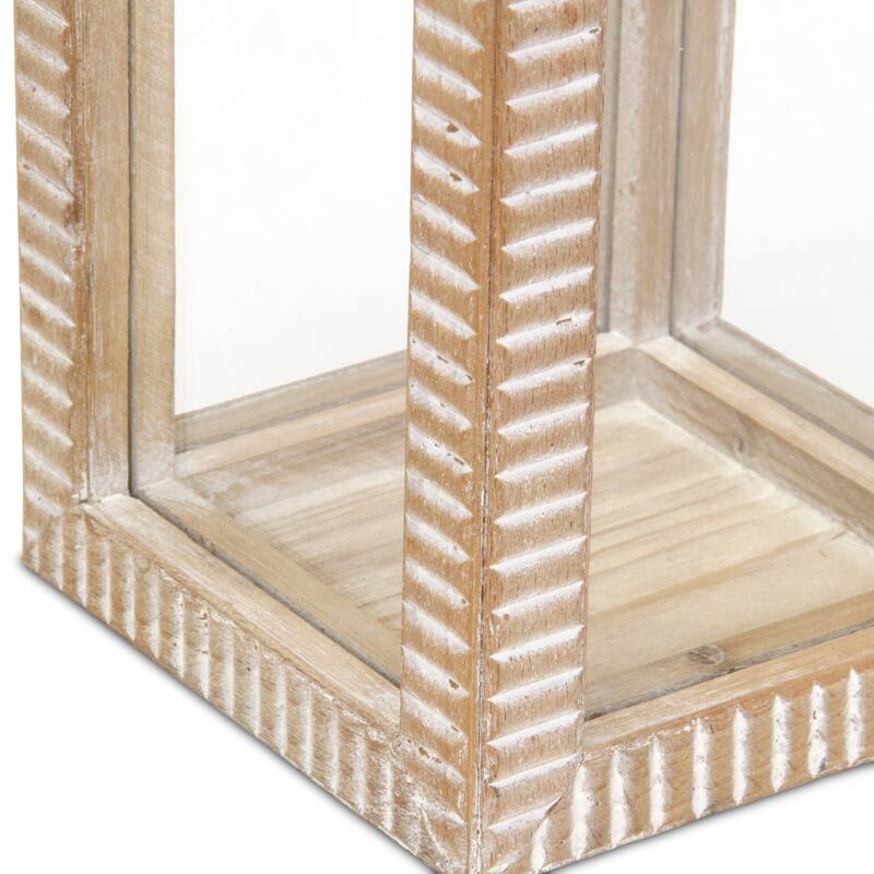 Aber Ridge Patterned Wood Lantern