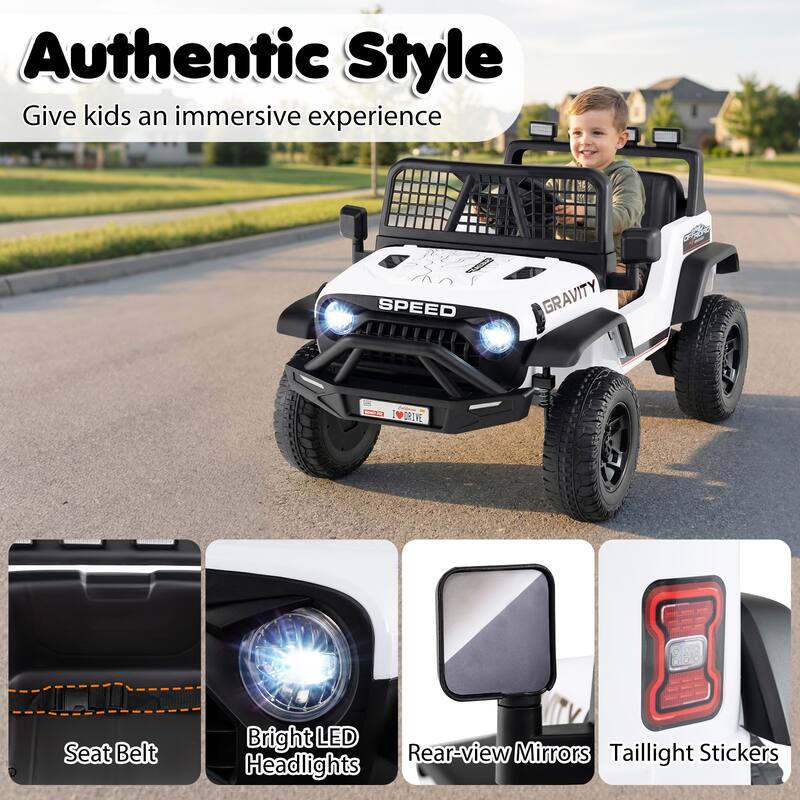 Gymax 24V Ride On Car for Kids Battery Powered Electric Vehicle w/