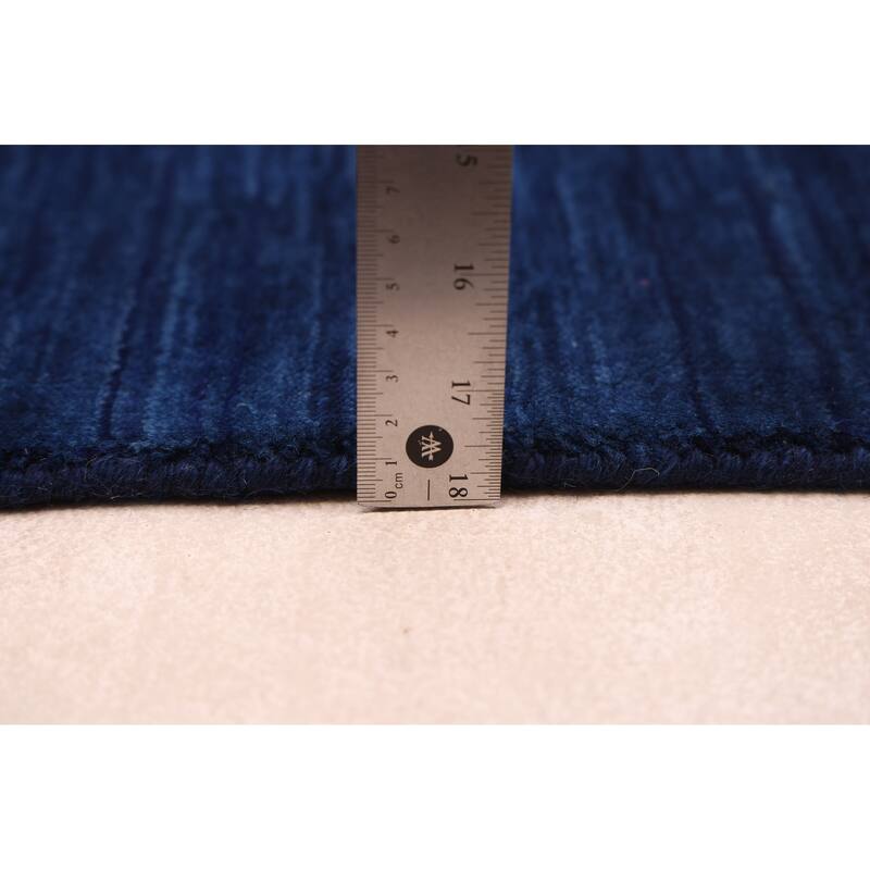 ECARPETGALLERY Hand Loomed Kashkuli Gabbeh Navy Wool Rug - 5'1 x 7'3