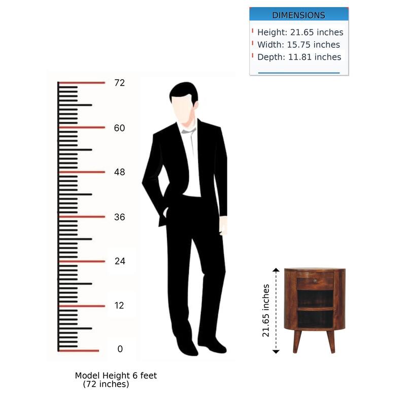 Solid wood Cortez Nightstand