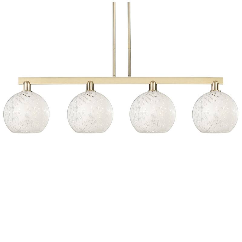 Innovations Lighting 716-4I-13-53 White Mouchette Linear White - Champagne Bronze / White Mouchette
