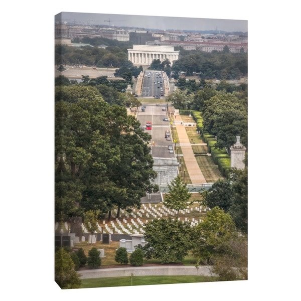 PTM Images 9-105996 PTM Canvas Collection 10" x 8" - "Washington DC From Arlington Cemetery" Giclee Cityscapes Art Print on