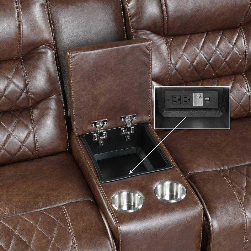 Lenci Double Glider Reclining Loveseat