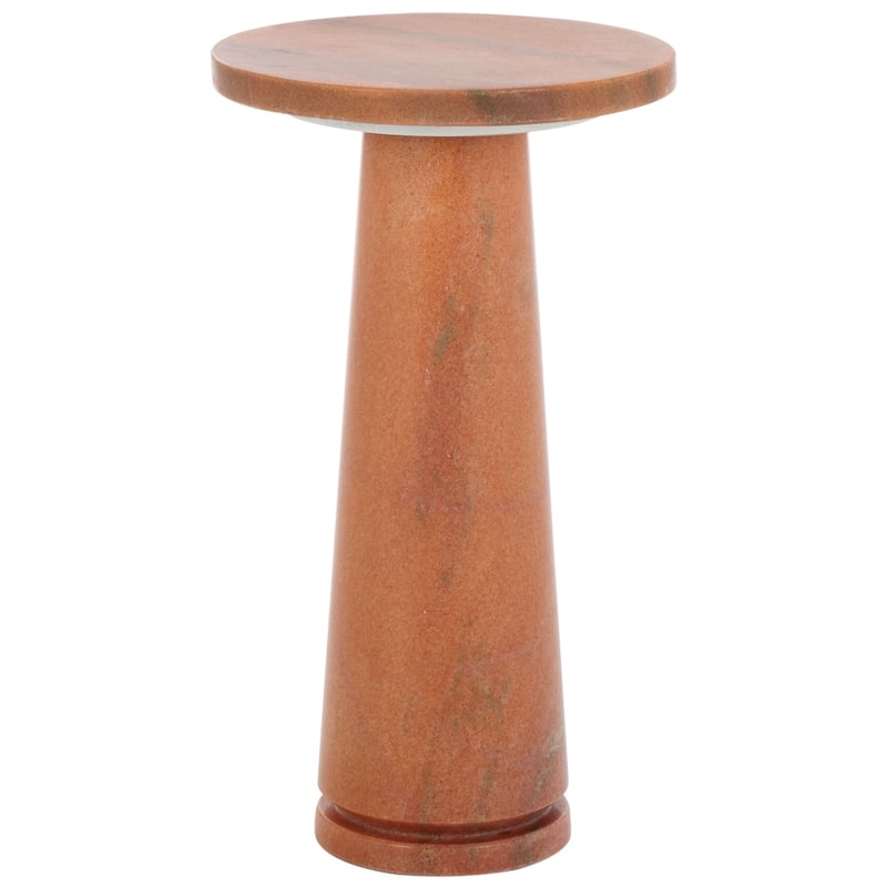 SAFAVIEH Couture Valentia Round Marble Accent Table - 10" W x 10" D x 18" H