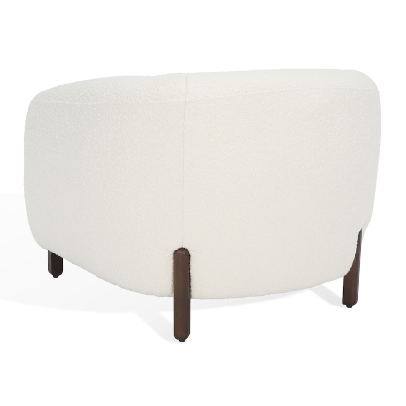 SAFAVIEH Couture Yauheniya Barrel Back Accent Chair - 38 In. W x 34 In. D x 28 In. H - 38Wx34Dx28H