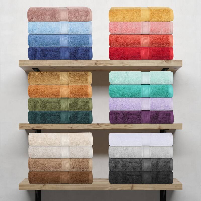 Superior Egyptian Cotton Pile Heavyweight Bath Towel Set of 2