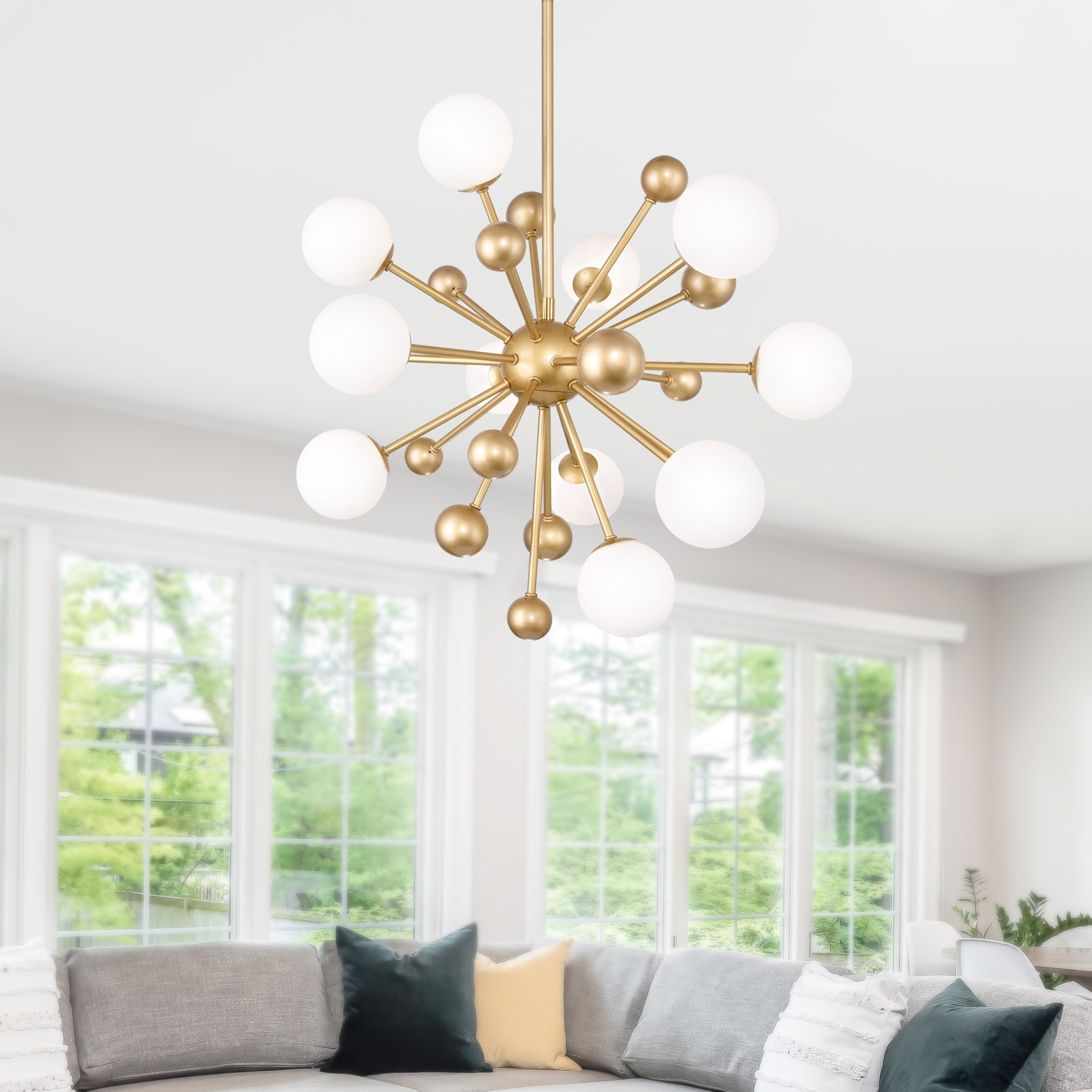 CWI Lighting Element 11 Light 24in Sun Gold Chandelier - Sun Gold