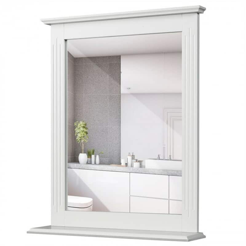 Wall-Mounted Multipurpose Vanity Mirror with Shelf
