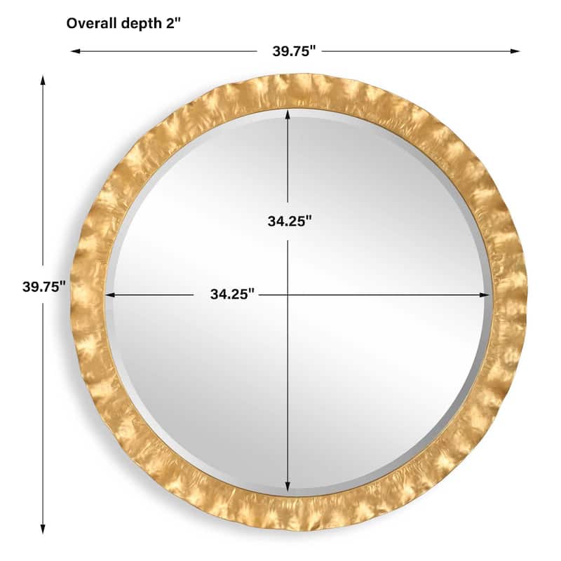Uttermost Haya Round Gold Mirror