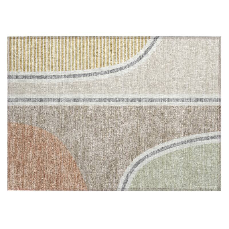 Machine Washable Indoor/ Outdoor Contemporary Keely Chantille Rug