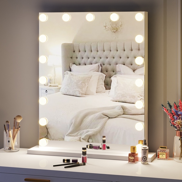 24 x 32 Large Vanity Mirror Makeup Mirrors with Bulbs Hollywood and 3 Lighting Modes and Touch Control White Bed Bath Beyond 38924814
