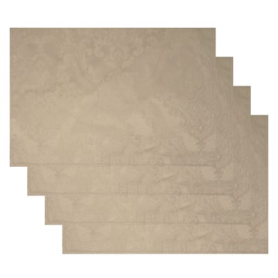 Porch & Den Pamela Damask Placemat (Set of 4) - 13"x19"