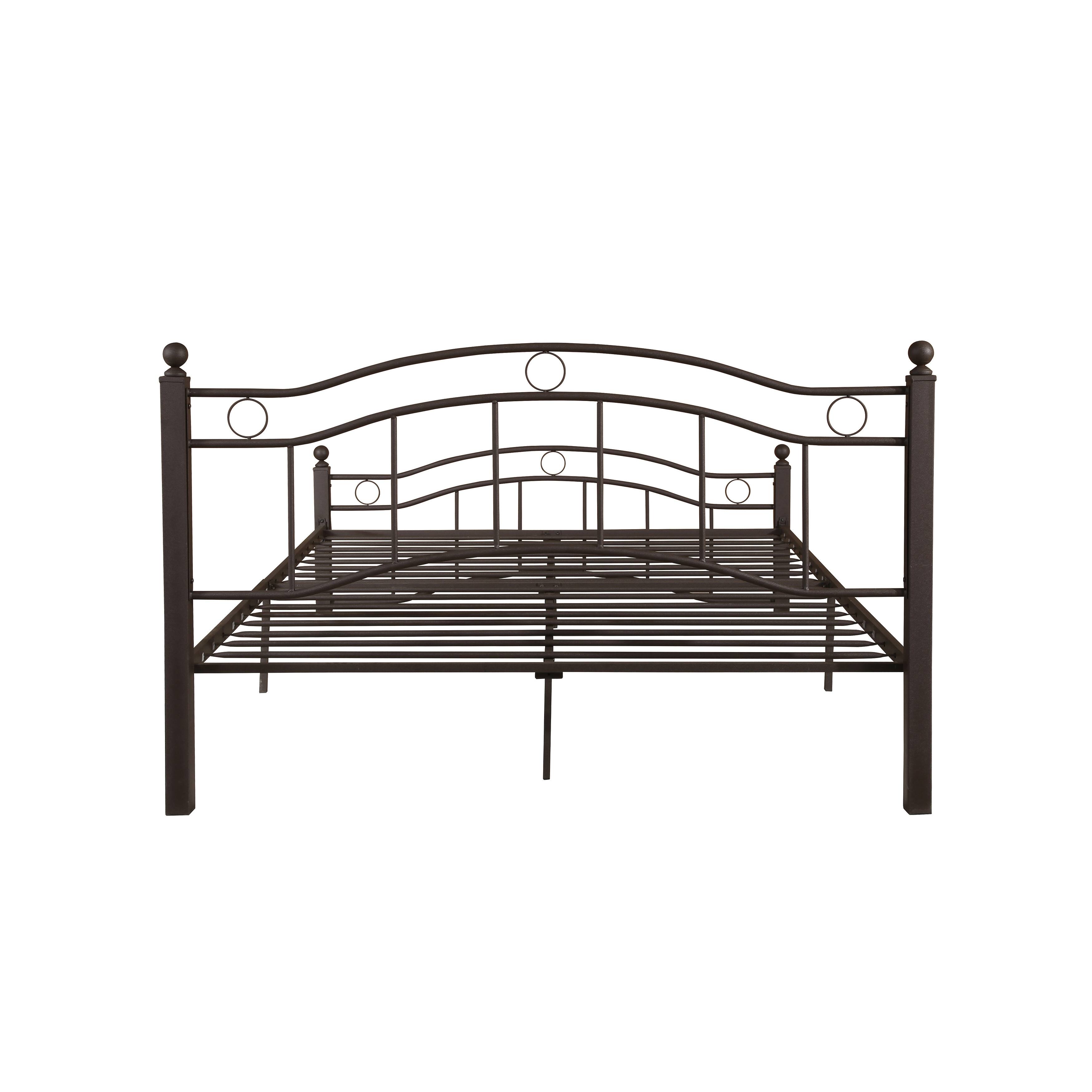 Black King Size Metal Bed Frame with Storage Space, Easy Assembly